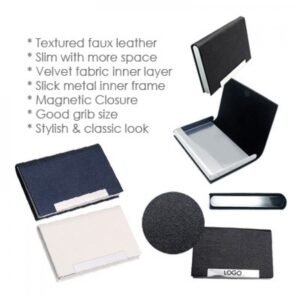 Magnetic Faux Leather Name Card Holder Malaysia